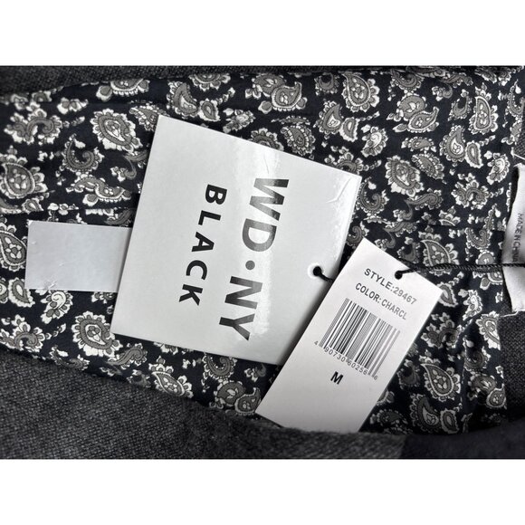 WD.NY Black Mens Charcoal Blazer Jacket With Paisley Lining Size M - Picture 6 of 16